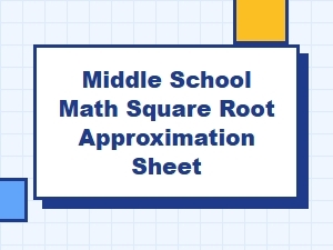 A Quick Sheet for Approximating Square Roots